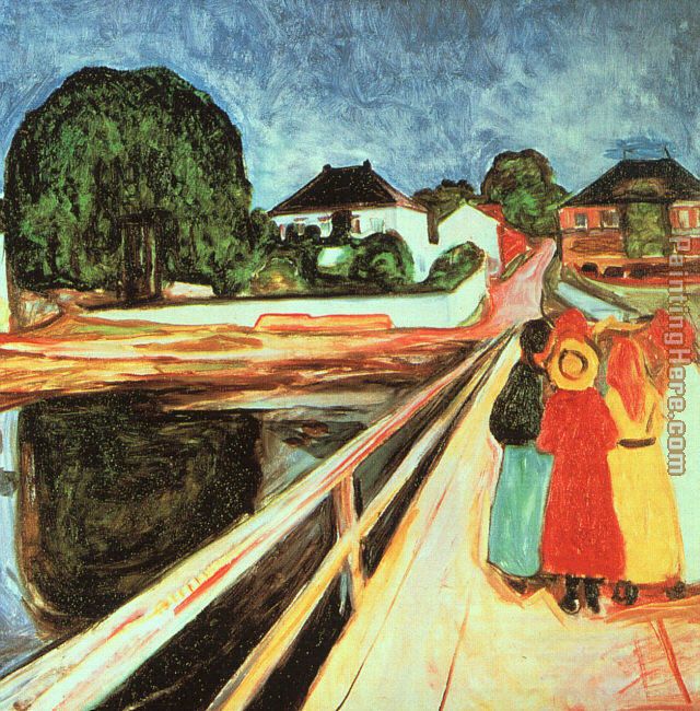 Edvard Munch Girls on a Bridge